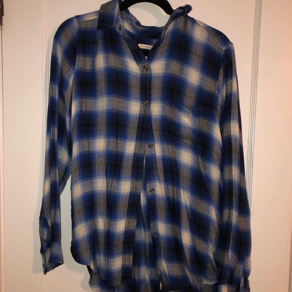 American Eagle Plaid Button Up